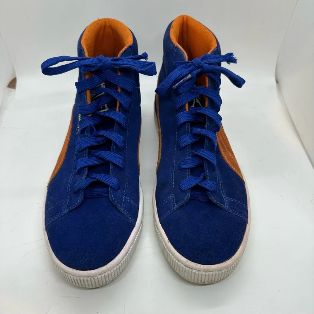 Puma Suede Mid Blue Orange High Top Sneakers Men’s 7